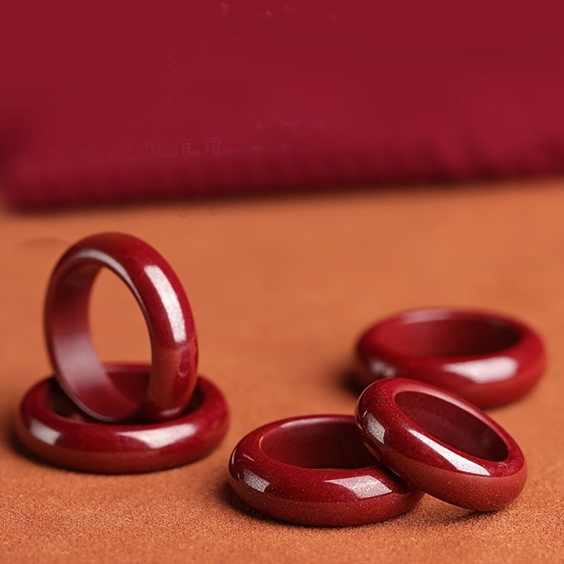 Red Cinnabar Ring - Harmonious Energy for Couples & Daily Protection