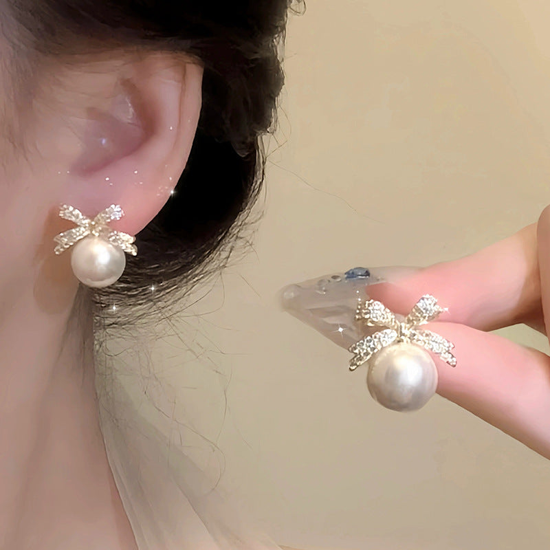 Elegant Bow & Butterfly Clip-On Earrings with Positive Energy - Retro Vintage Style for Daily Wear