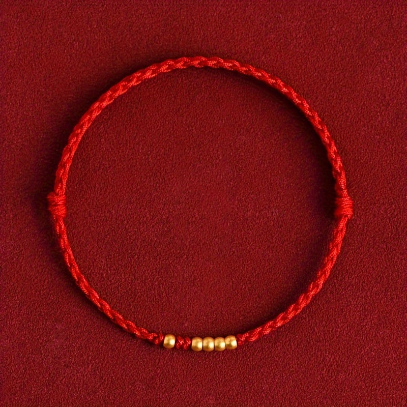 Bohemian Red Cord Bracelet - Lifetime Luck & Energy Harmony