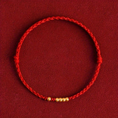 Bohemian Red Cord Bracelet - Lifetime Luck & Energy Harmony