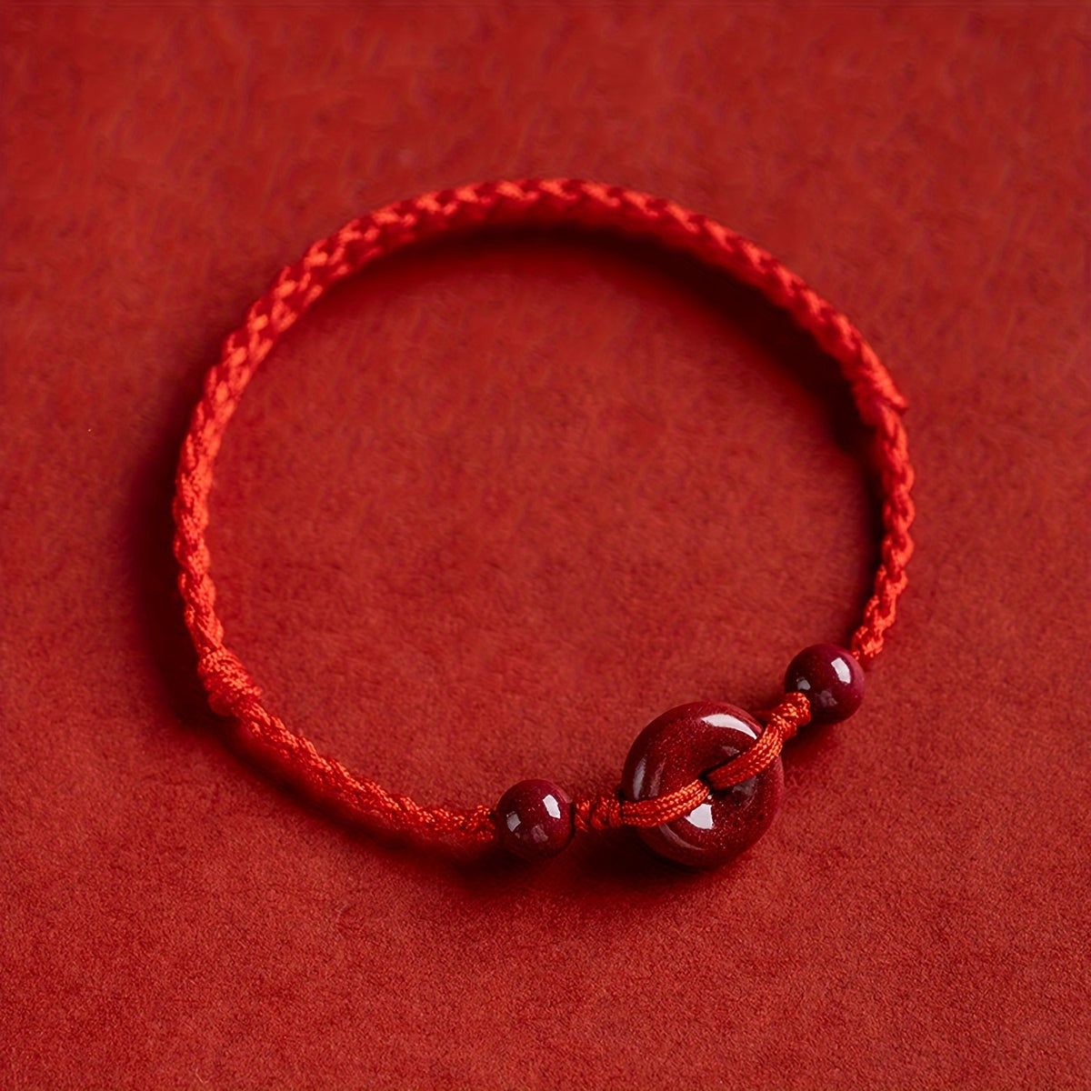 Cinnabar Blessing Red Rope Bracelet — Protection, Prosperity & Positive Energy Talisman