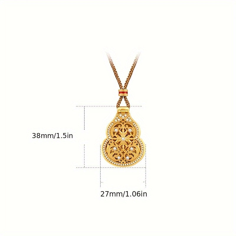 Golden Religious Pendant Necklace - Spiritual Energy & Faith Jewelry for Daily Wear