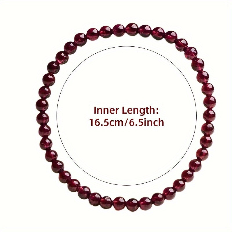 Natural Garnet Bead Bracelet for Energy Healing & Protection - Harmonize Mind Body Spirit