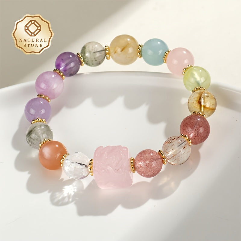 Multicolor Natural Stone Bracelet - Harmony & Balance Energy for Daily Wear