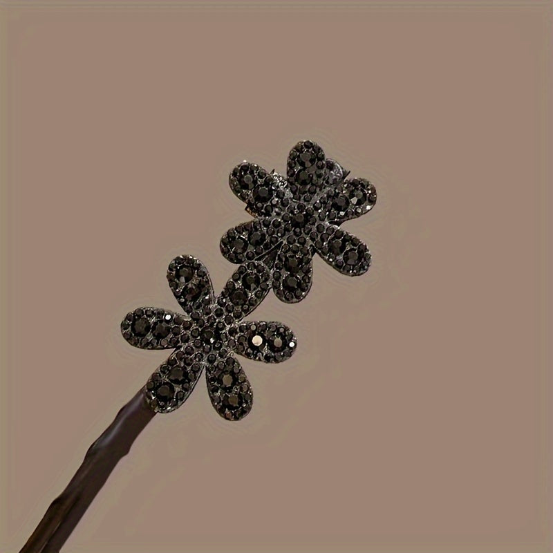 Sparkling Rhinestone Butterfly Hair Clip - Elegant Twist Design for Mind-Body-Spirit Balance