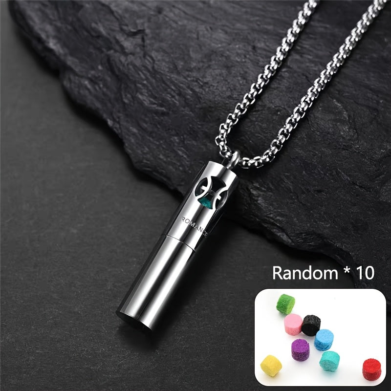12 Constellation Series Creative Fragrance Necklace - Silver-Tone Perfume Pendant for Emotional Balance & Spiritual Harmony