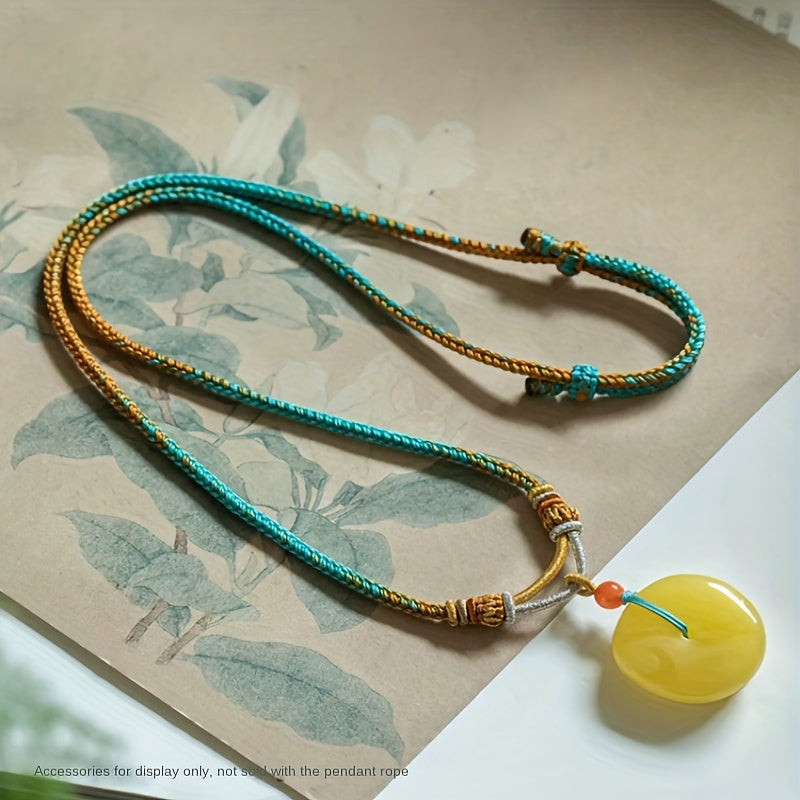 Hand-Woven Nylon Rope Necklace – Vintage Style Energy for Daily Wear & Gifting