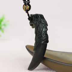 Vintage Wolf Tooth Pendant for Strength, Courage, and Spiritual Protection