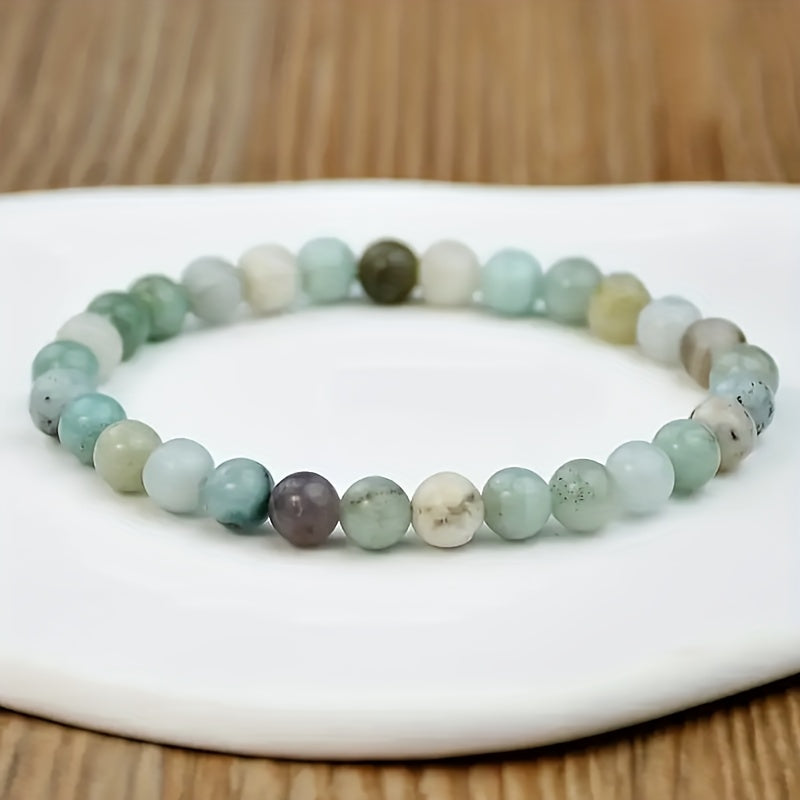Genuine Amazonite Stretch Bracelets - Energy Healing & Daily Wear for St. Patrick's Day