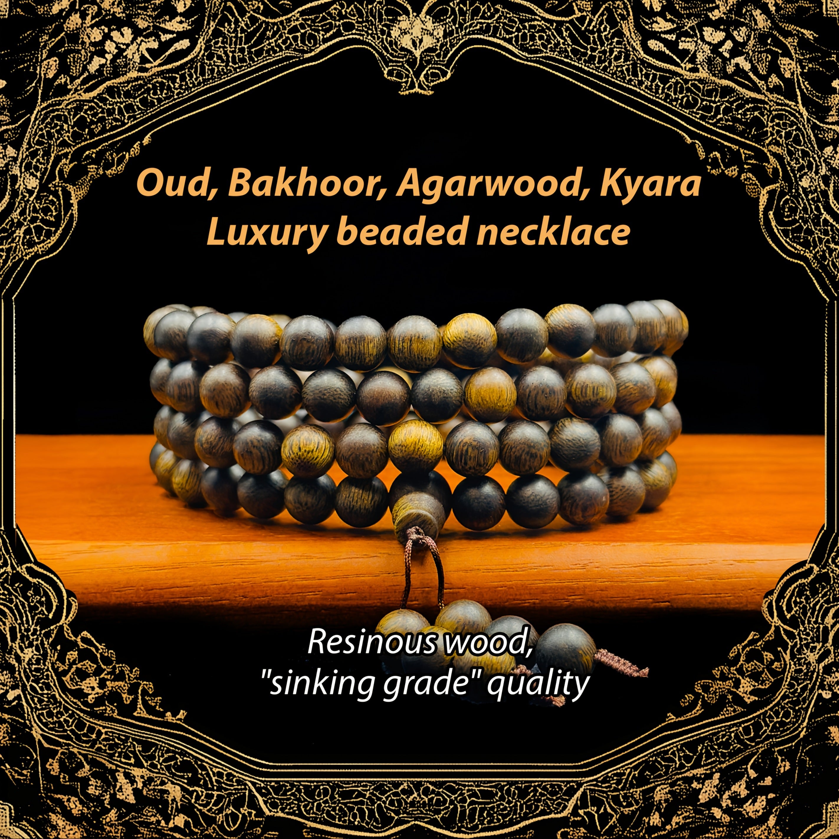Premium Agarwood Round Beads Necklace & Bracelet - Spiritual Harmony & Energy Balance Jewelry
