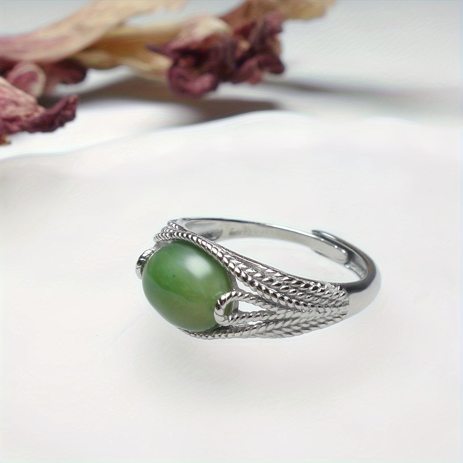 Natural Stone Inlaid Couple Rings - Beach Party Energy for Men & Women