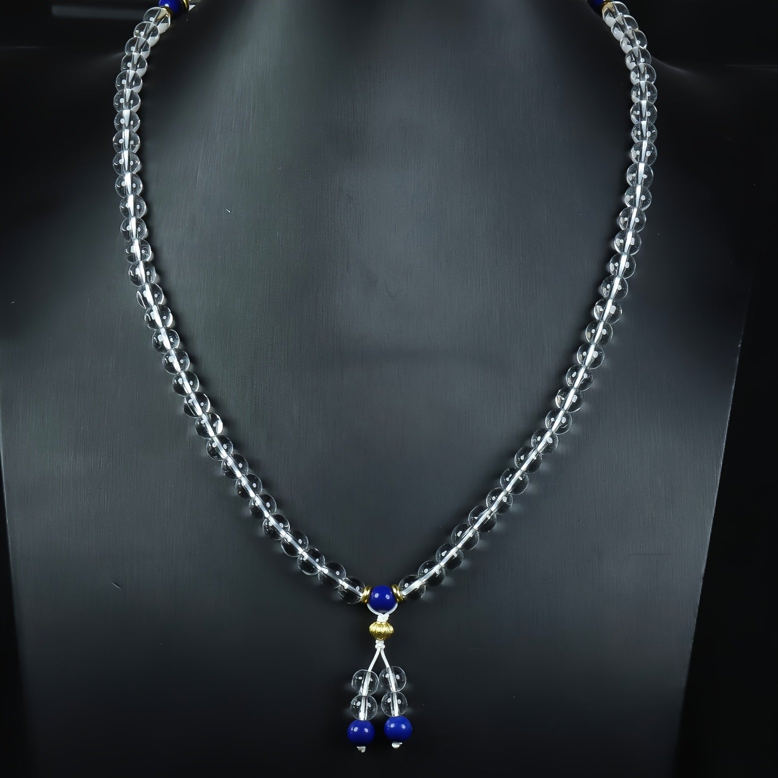 Natural Stone and Glass Layered Necklace