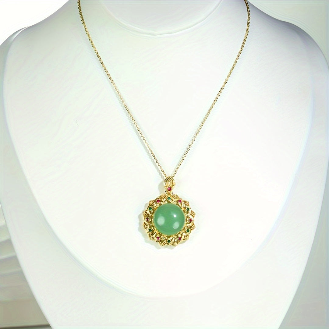 Elegant filigree pendant showcasing intricate geometric patterns