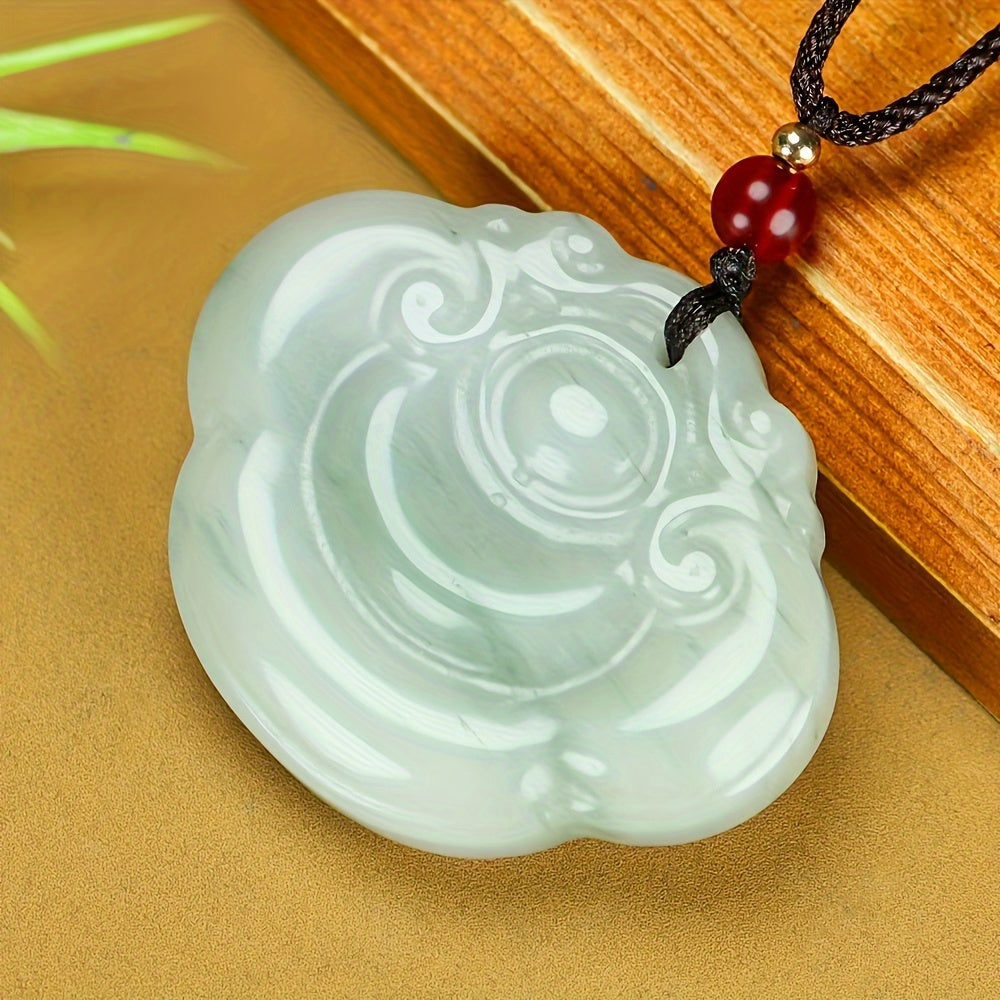 Detailed view of Ruyi carving and natural stone patterns