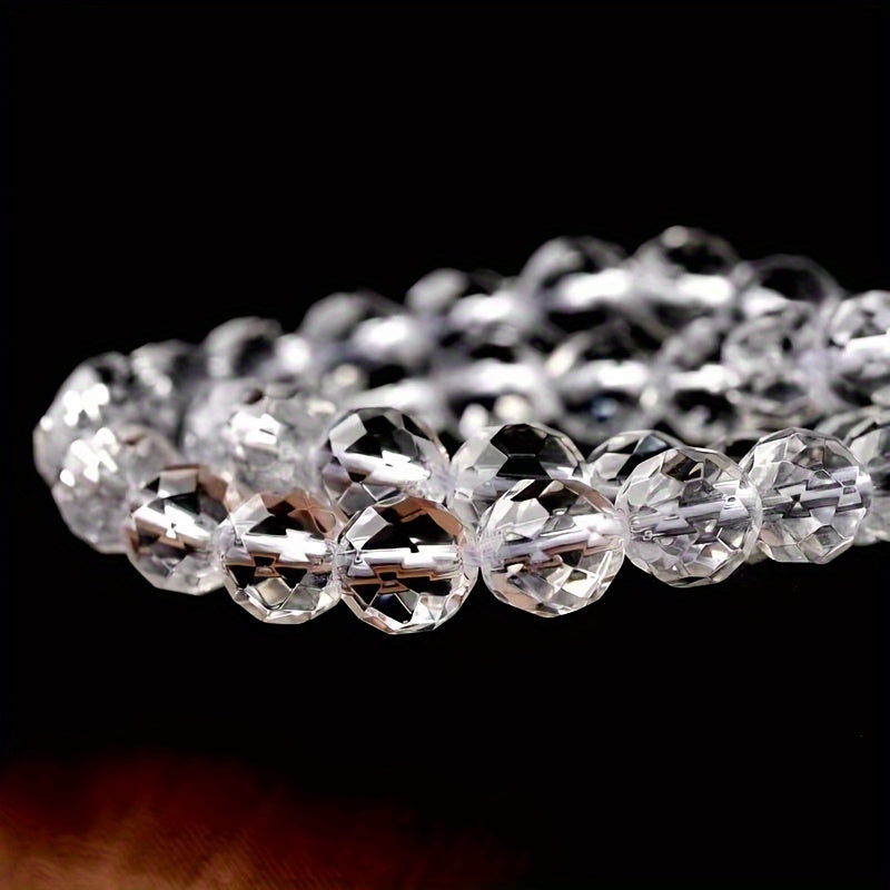 Elegant White Crystal Bead Bracelet - Pure & Cleansing Stone for Gifting and Home Decor