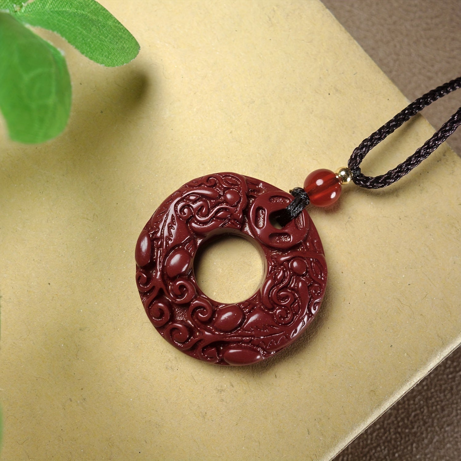 Natural Cinnabar Pixiu Pendant Necklace: Wealth & Protection Amulet for Spiritual Energy