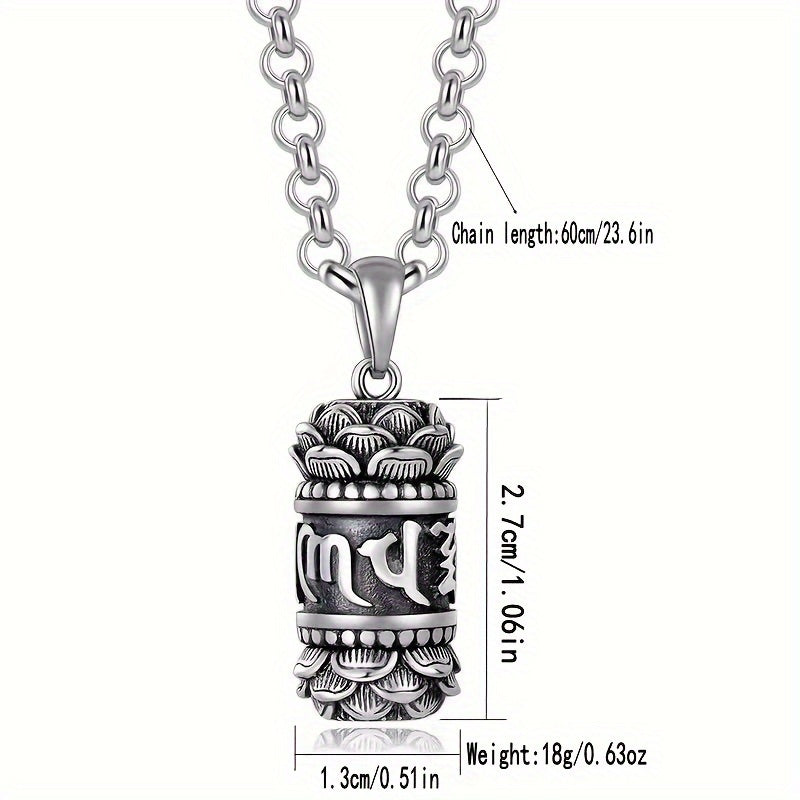 Mantra Prayer Box Pendant Necklace — Protection, Healing Energy & Spiritual Harmony Talisman
