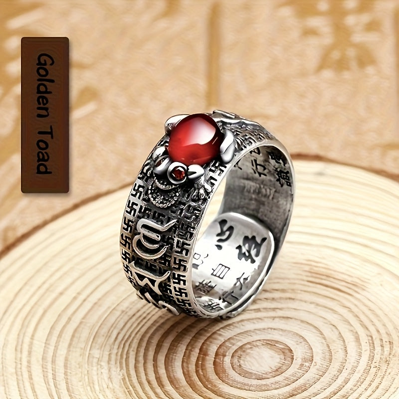 2pcs Feng Shui Pixiu Charm Rings - Enhance Wealth, Love & Health with Metallic Dragon Design