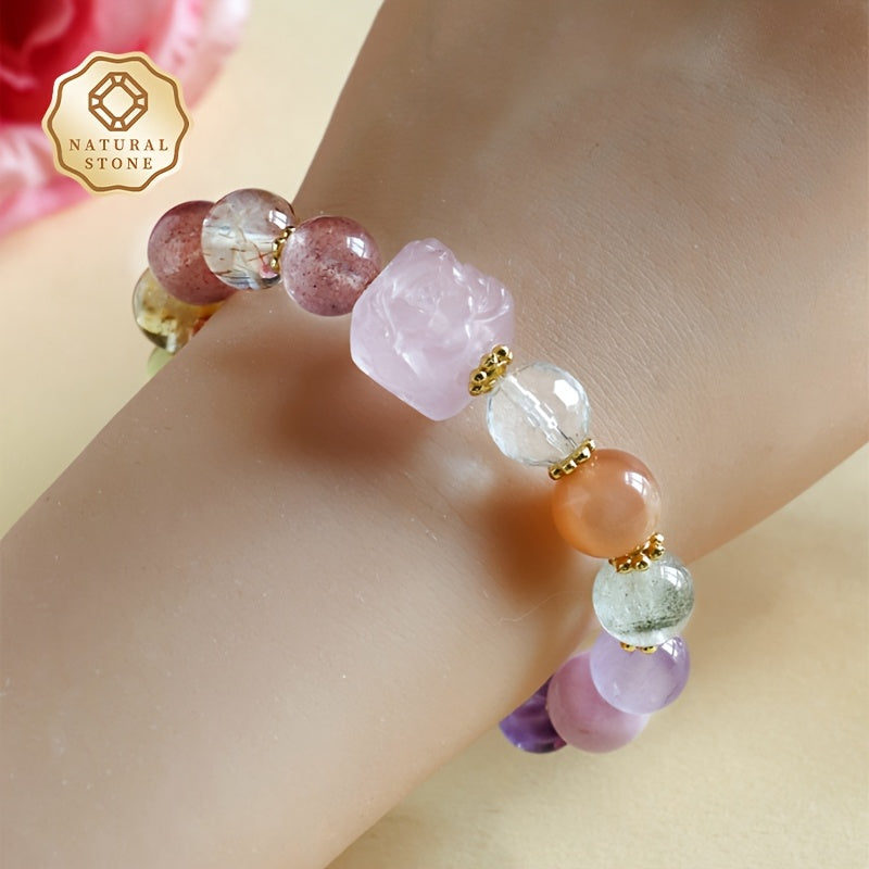 Multicolor Natural Stone Bracelet - Harmony & Balance Energy for Daily Wear