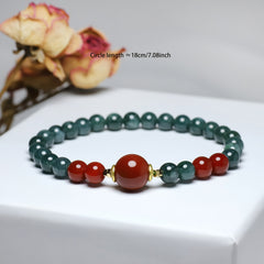 Men's Natural Stone Beaded Bracelet for Beach Parties - Harmony & Prosperity Energy