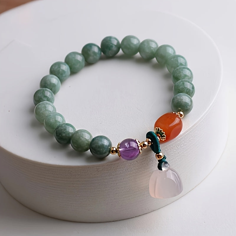 Natural Stone Bracelet - Elegant Vintage Beaded Jewelry for Spiritual Energy & Everyday Elegance