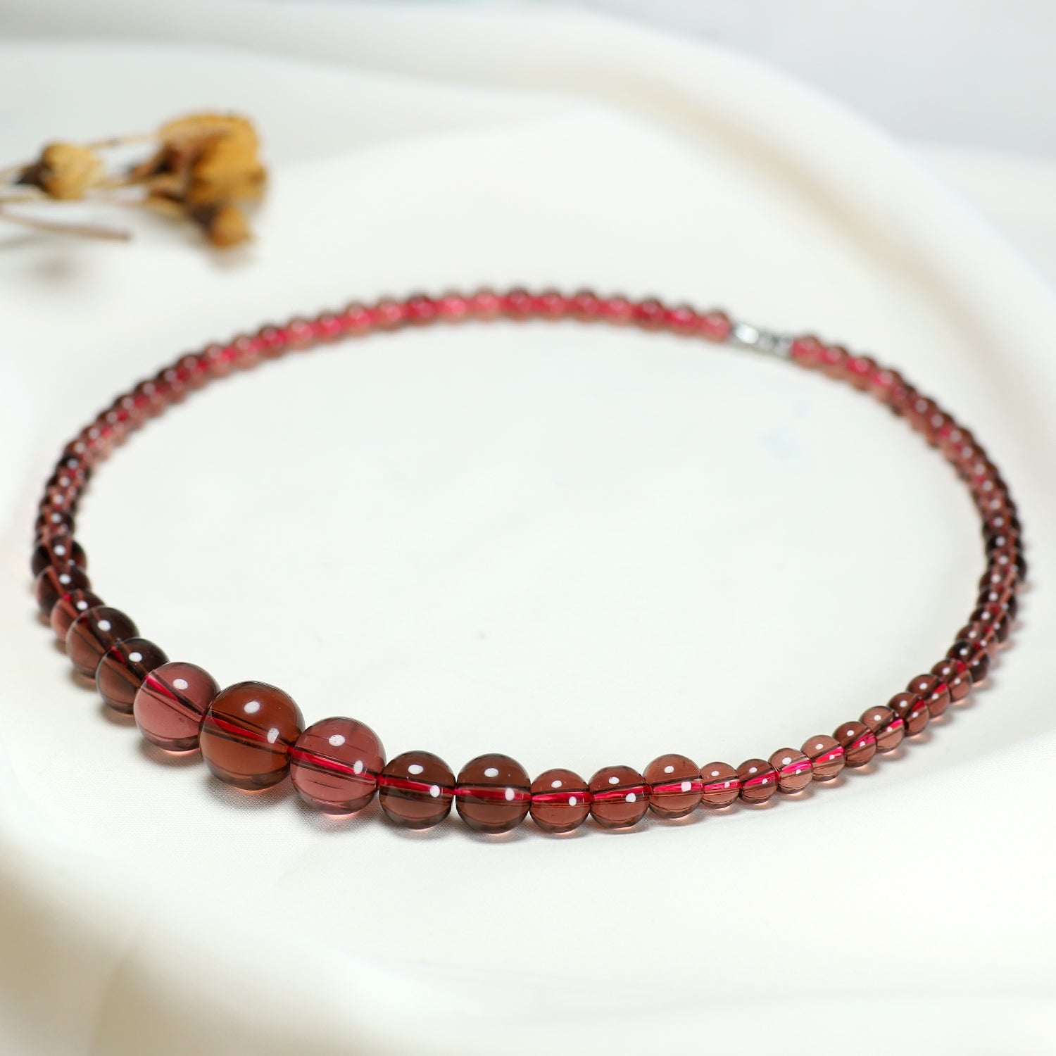 Bohemian Red Garnet Necklace - Bold Statement for Harmony & Protection