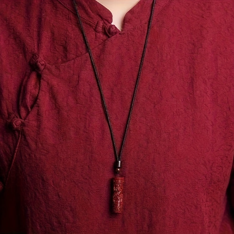Cinnabar Zodiac Dragon Openable Pendant - Lucky Peace & Harmony Energy Jewelry