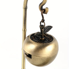 Elegant Golden Incense Burner | Harmony & Prosperity Enhancer with Boat-Shaped Design