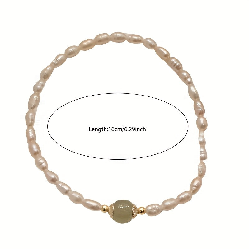 Elegant Baroque Freshwater Pearl Bracelet Harmony Balance Natural Energy Enhancement