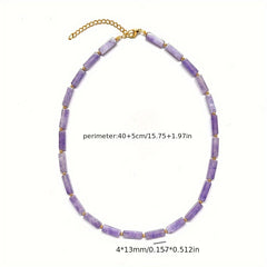 Elegant Natural Amethyst Bead Necklace - Spiritual Energy & Mindful Living Gift