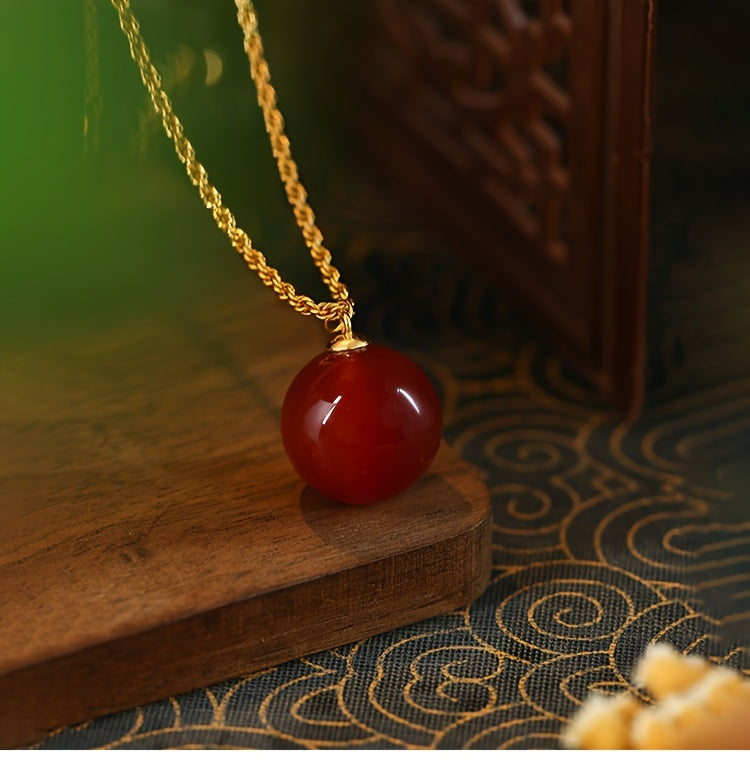 Red Agate Pendant Necklace  Timeless Energy Jewelry for Daily Wear & Gifting