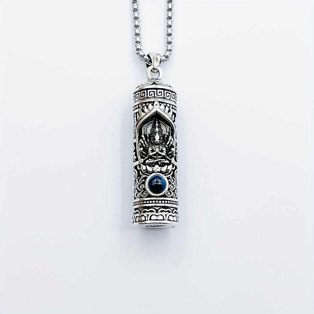 Vintage-Inspired Rotating Buddha Pendant Necklace - Spiritual Protection & Serenity