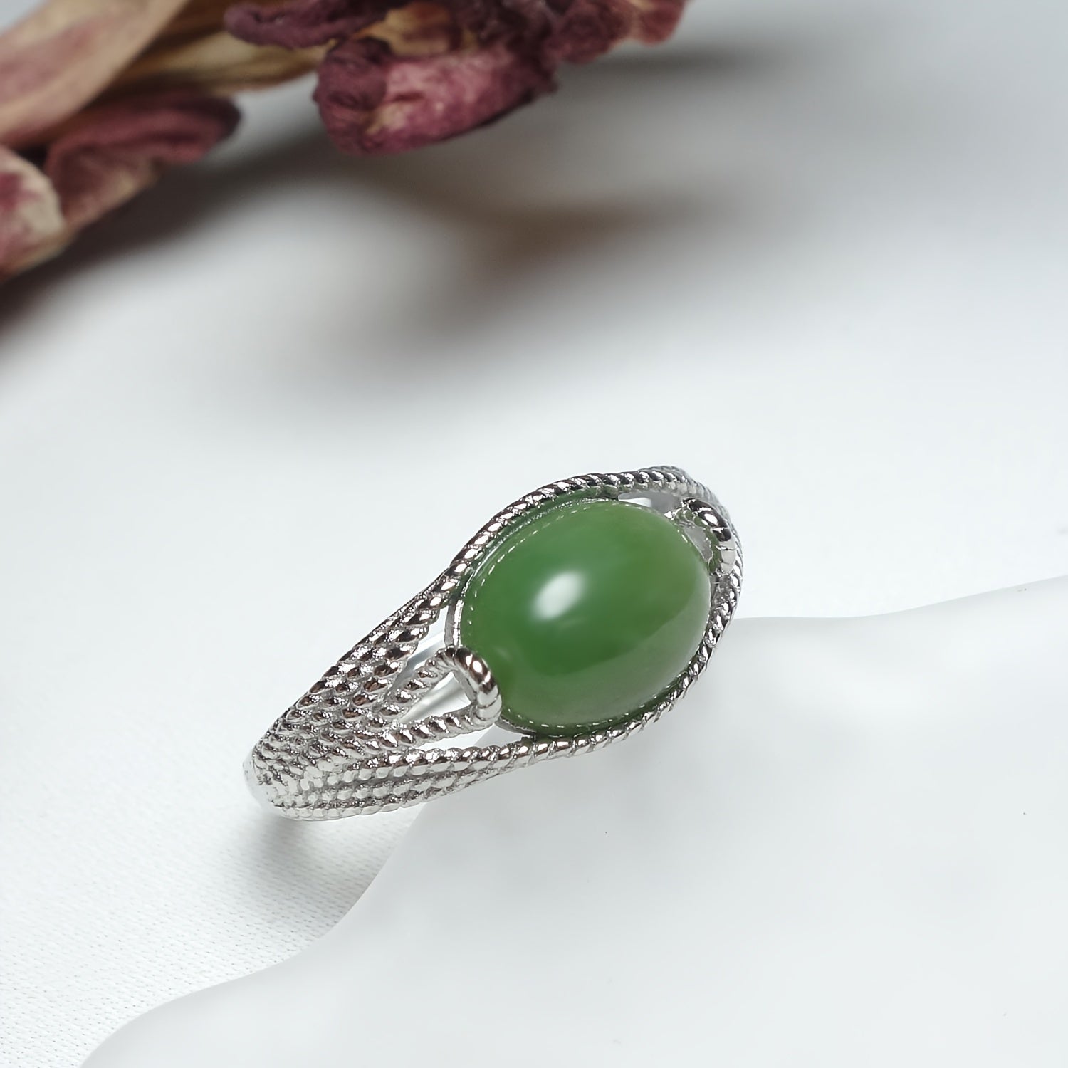 Natural Stone Inlaid Couple Rings - Beach Party Energy for Men & Women