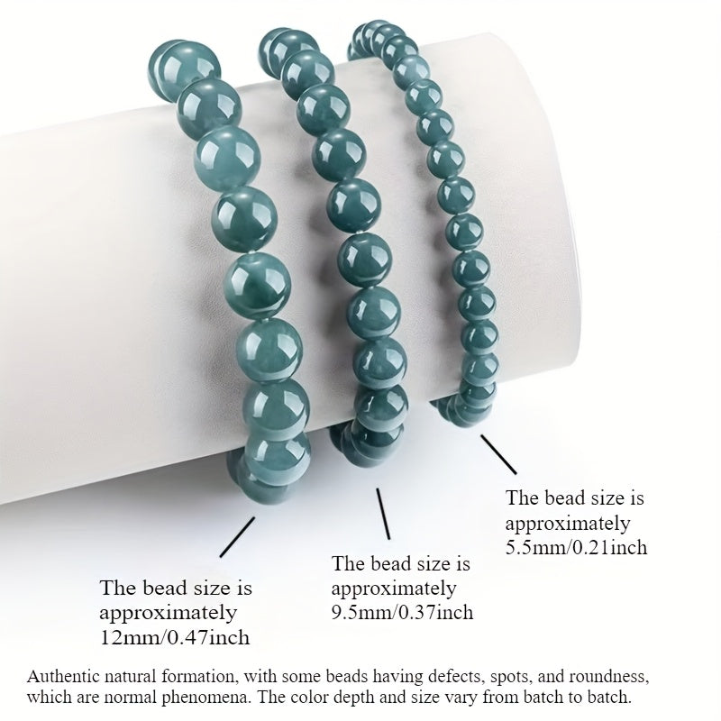 Men's & Women's Natural Stone Bracelet - Teal Beads for Harmony & Balance
