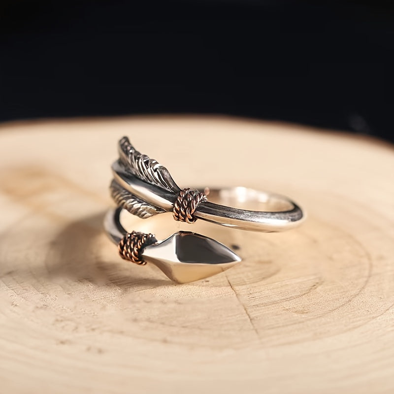 Adjustable Arrow Ring - Vintage Bronze Weapon Jewelry for Peace & Strength