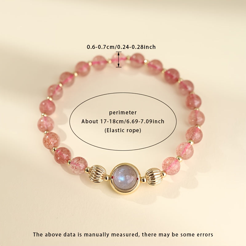 Pink Agate Elastic Bracelet - Harmony & Love Energy Boost