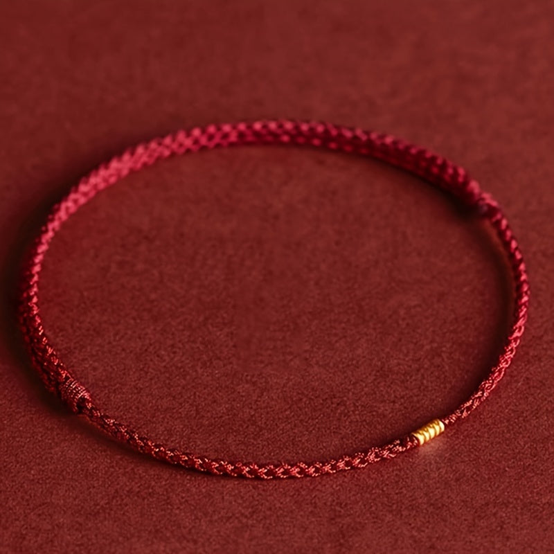 Handmade Bohemian Braided Bracelet - Black & Gold Lucky Charm for Harmony & Protection