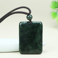 Faux Jade Pendant Necklace - Minimalist Design for Daily Wear & Spiritual Energy
