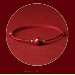 Women's Adjustable Red Rope Anklet  Hand-Woven Good Luck Charm with Beads  One-Size-Fits-Most  Spiritual Harmony Jewelry for Daily & Formal Wear