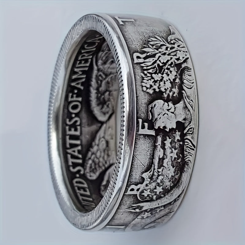 Luxury Geometric Vintage Ring for Men - Enhance Your Style with Elegant Wedding & Engagement Energy