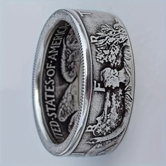 Luxury Geometric Vintage Ring for Men - Enhance Your Style with Elegant Wedding & Engagement Energy