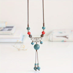 Colorful Boho Beaded Necklace with Spiritual Energy for Daily Wear and Party Occasions