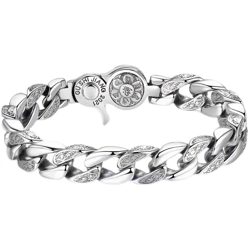 Six-Character Mantra Rotatable Wide Bracelet   Grounding Protection, Prosperity Flow & Mind-Body Harmony Energy