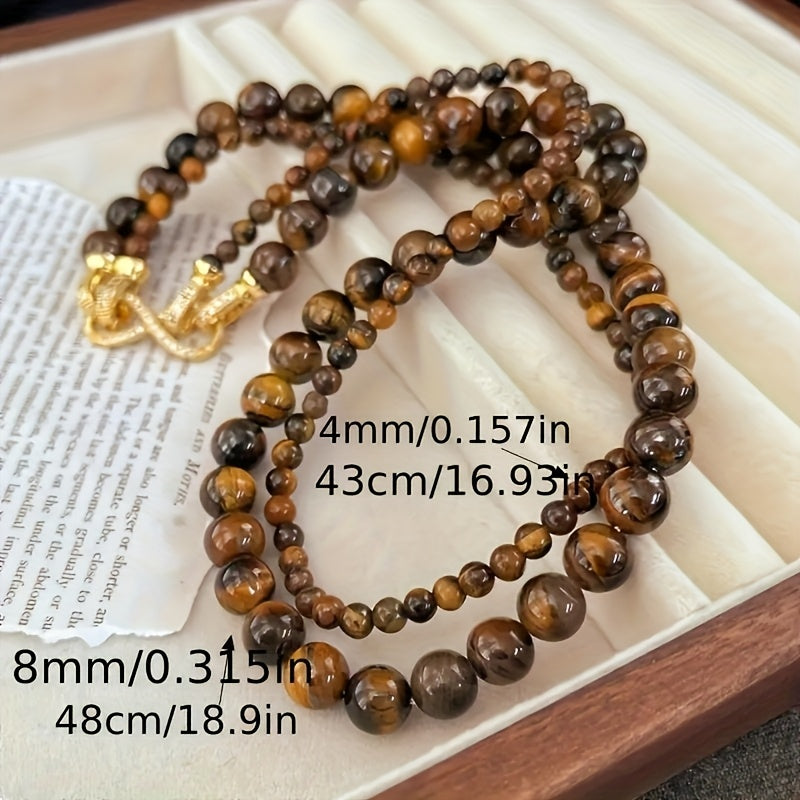 Trendy Vintage Bead Necklace - Christmas Gifts with Spiritual Energy for Holiday Party & Casual Layering