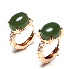 Natural Stone Earrings with Rose Gold Accents - Best Gifts for Parents & Friends with Spiritual Harmony