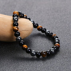 6mm Tiger Eye Bead Bracelet - Bohemian Style Energy for Yoga & Daily Wear