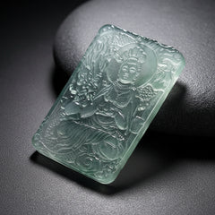 Zen Harmony Pendant Necklace - Natural Carved Stone Jewelry for Mindful Energy and Vintage Style