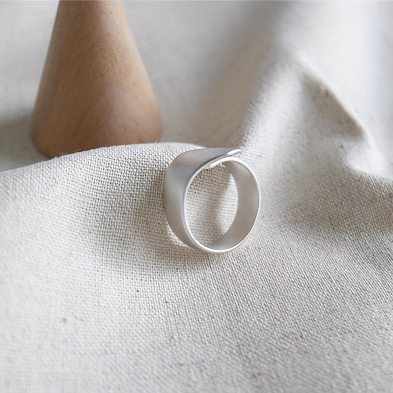 Geometric Matte Sanded Open Ring — Balance & Harmony Unisex Energy Talisman
