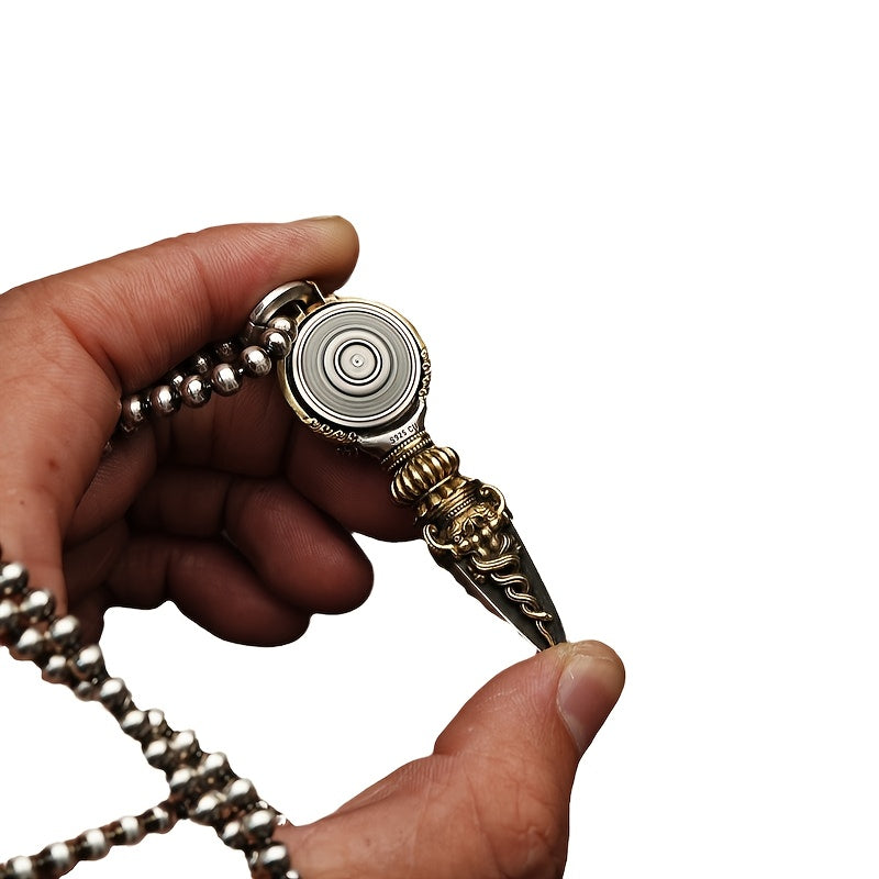 Men's & Women's Vintage Japanese Brass Dragon Pendant Necklace - Prosperity & Protection Energy