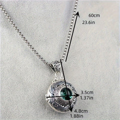 Vintage-Inspired Alloy Pendant Necklace - Bohemian Style Energy & Synthetic Zircon Spiritual Meaning